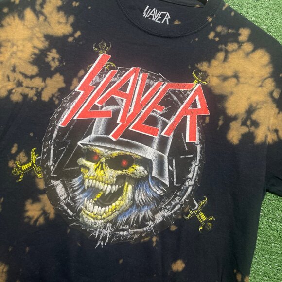 Slayer Dyed Shirt VTG Black M - Picture 2 of 4